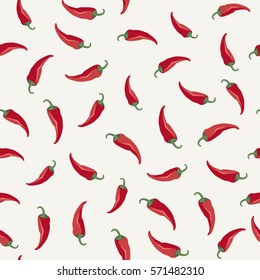 Chili peppers seamless pattern.