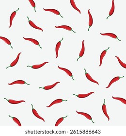 Chili peppers seamless pattern. Cute spicy chili pattern background vector design. sstkBackgrounds