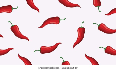 Chili peppers seamless pattern. Cute spicy chili pattern background vector design. sstkBackgrounds