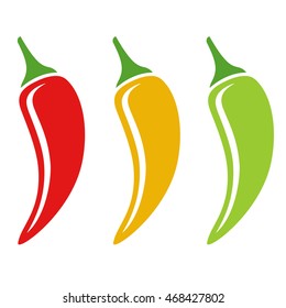 Chili peppers set