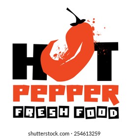 chili peppers vector logo design template. vegetable or food icon.