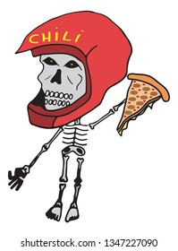 chili pizza vector illustration