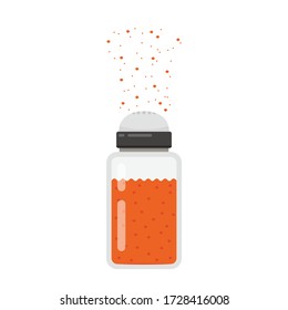 Chili powder drop cartoon vector. wallpaper. ingredient.