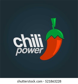 CHILI POWER LOGO COMPANY FOOD TEMPLATE EMBLEM BUSINESS SIGN SYMBOL