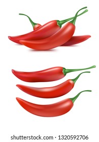 Chili realistic Vector