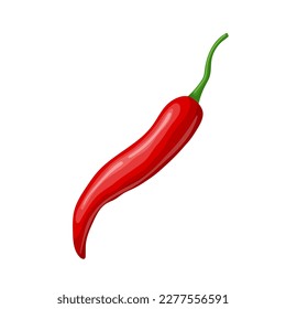 chili red cartoon. pepper hot, food spice, spicy paprika, capsaicin cooking, vegetable ingredient chili red vector illustration