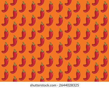 chili red pattern seamless cartoon icon flame cute hot burn background spicy mexico asian business