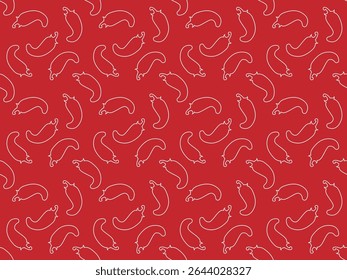 chili red pattern seamless cartoon icon flame cute hot burn background spicy mexico asian business