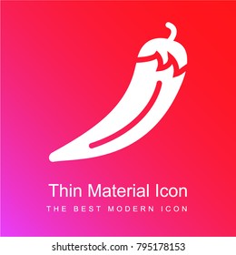 Chili red and pink gradient material white icon minimal design