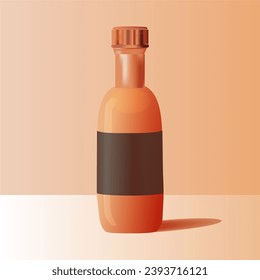 Chili Sauce Bottle Mock Up Vector