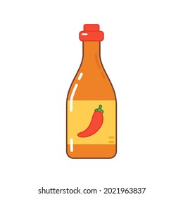 Chili sauce cartoon vector. Tabasco.