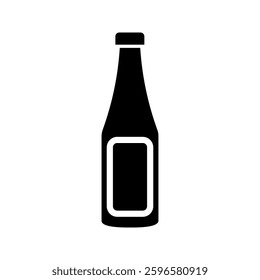 Chili sauce icon color editable on white background