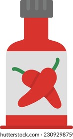 Chili Sauce Vector Icon Flat Style