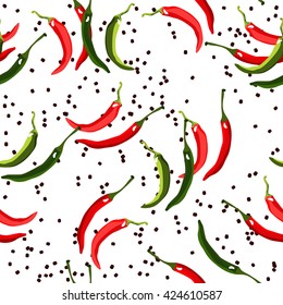 Chili seamless pattern