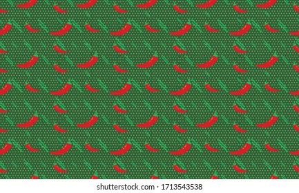 Chili Seamless-Muster minimalistischer Hintergrund