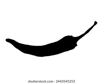 Chili silhouette vector art white background