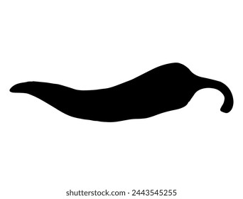 Chili silhouette vector art white background