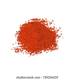 Chili spice or red paprika powder. Vector illustration flat design