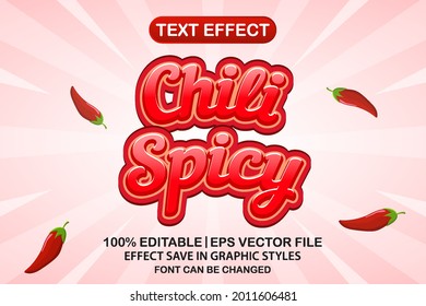 chili spicy 3d editable text effect