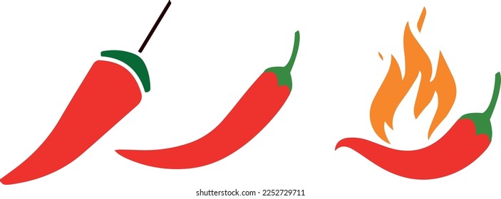 chili spicy icons vector design 