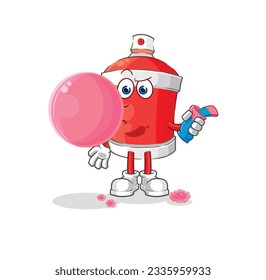 the chili spray chewing gum vector. cartoon character