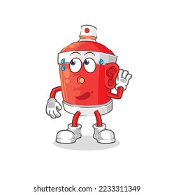 the chili spray eavesdropping vector. cartoon character