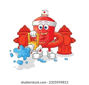 the chili spray firefighter vector. cartoon character