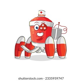the chili spray future robot vector. cartoon character