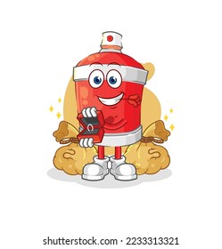 the chili spray propose with ring. cartoon mascot vector