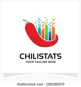 Chili Stats Logo Design Template Inspirations