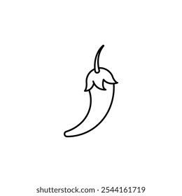 Icono de Vector de línea delgada de chile.