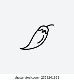 Chili dünne Liner Symbol einzeln.