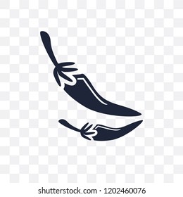 Chili transparent icon. Chili symbol design from Fruit and vegetables collection. Simple element vector illustration on transparent background.