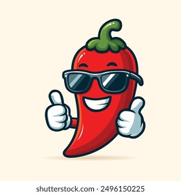 chili vector design character template