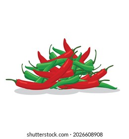 Chili vector design on white background.