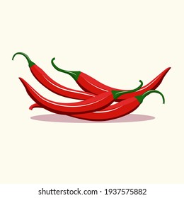 chili. chili vector. flat vector chili. chili illustration. vegetable. spicy.