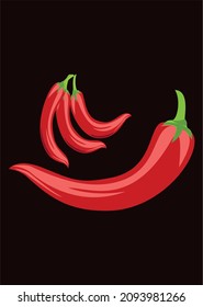Chili-Vektorsymbol für frisches Design