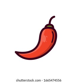 chili vector icon fruit and vegetable