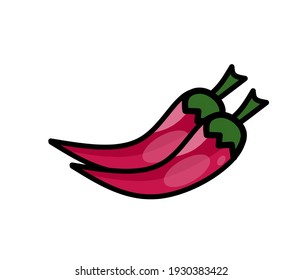 vectores de chile, frutas y verduras