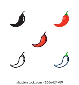 chili vector icon vegetable and fruit