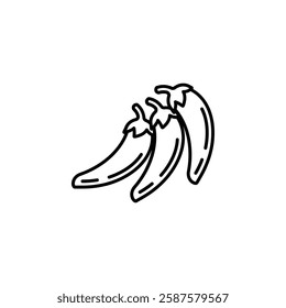 chili vector icon. Vegetable icon line style. perfect use for logo, presentation, website, and more. modern icon design outline style