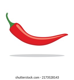 Chili vector illustration. Red chili vector icon on isolated background.