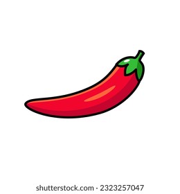 Ilustración vectorial de Chile en estilo de caricatura simple aislado en fondo blanco