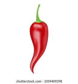chili vector isolated on white background.