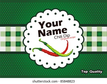 Chili vector label