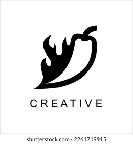 chili vector logo design latest spicy cape black