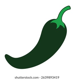 Chili Vector on White Background