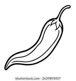 Chili Vector on White Background