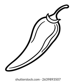 Chili Vector on White Background