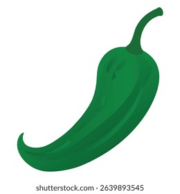 Chili Vector on White Background